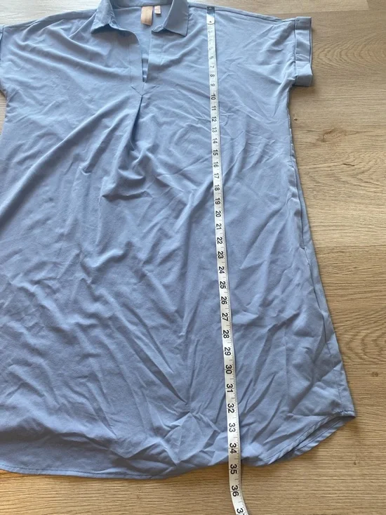 Indyeva Blue Collared Shift Dress Medium | Travel Casual Athleisure - Picture 11 of 11